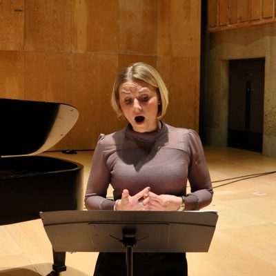 Recording 'Love said to me...' with Joseph Middleton, Britten Studio, Snape Maltings (photo: Andrew Mellor)